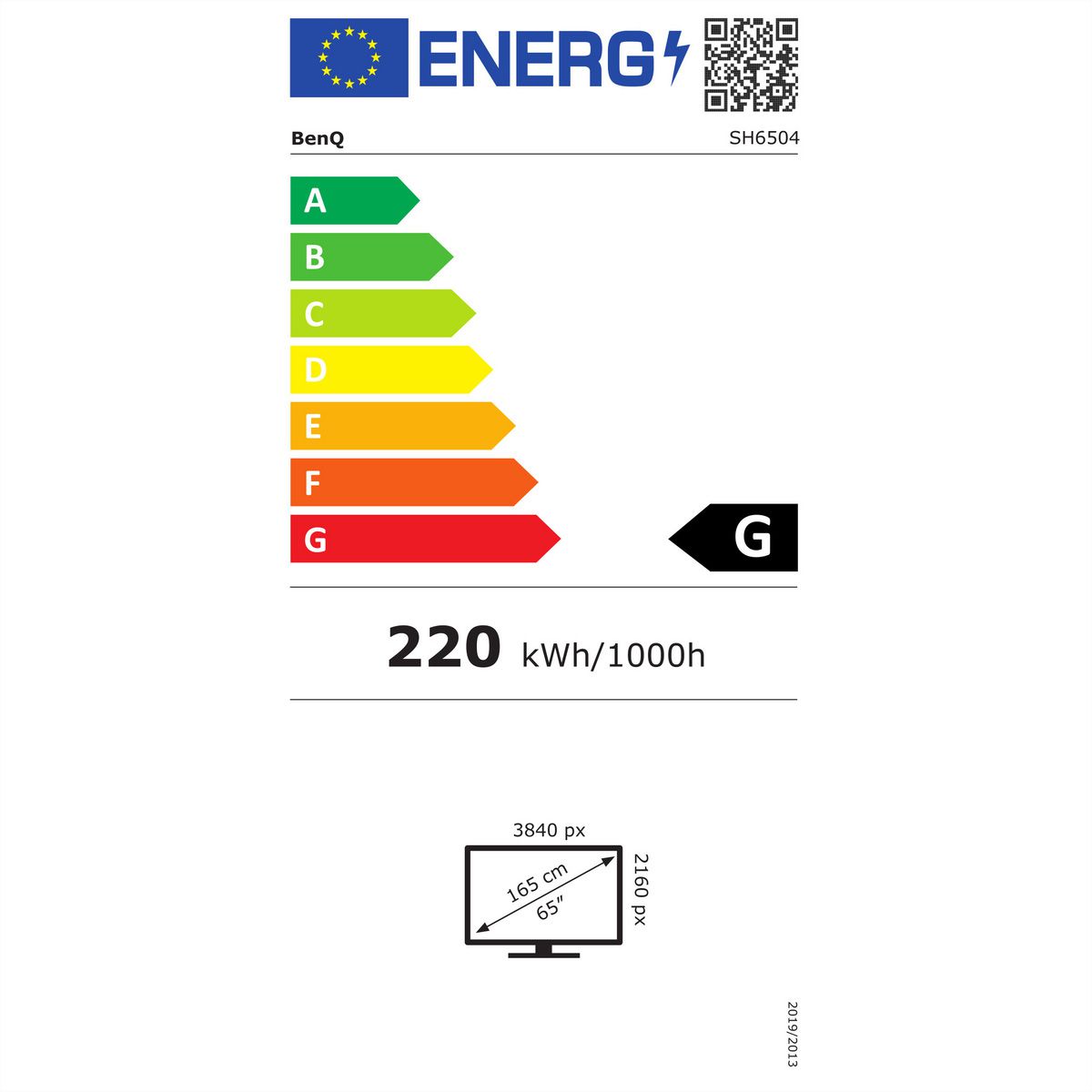 BenQ Signage Display SH6504, 65", 24/7, UHD, 800cd/m²