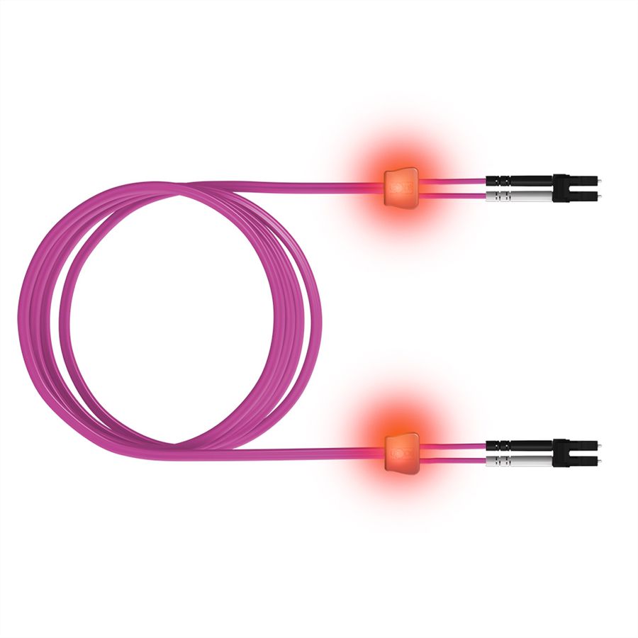 EasyLan Câble FO duplex 50/125µm OM4, LC/LC, violet, 10 m