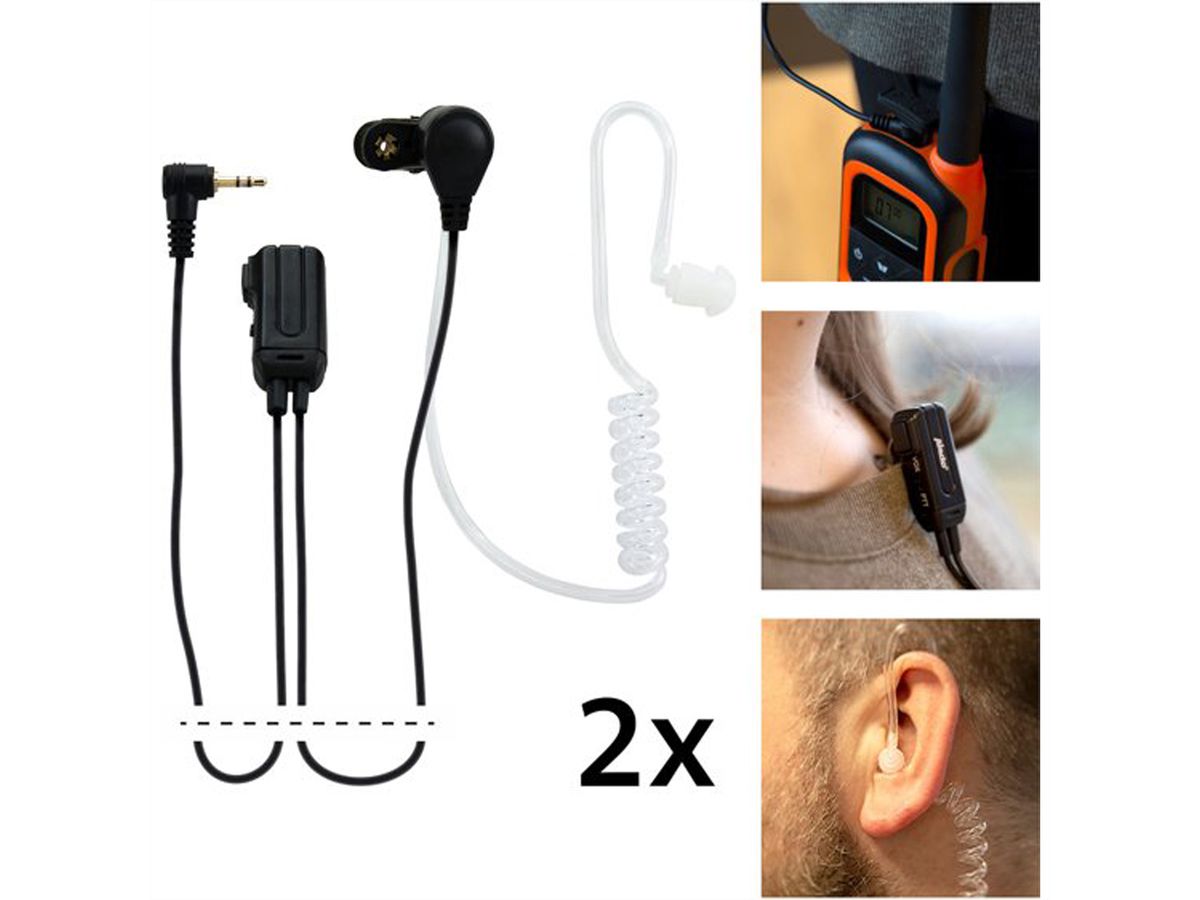 Alecto In-Ear Headset DUO FRH-10, Schwarz