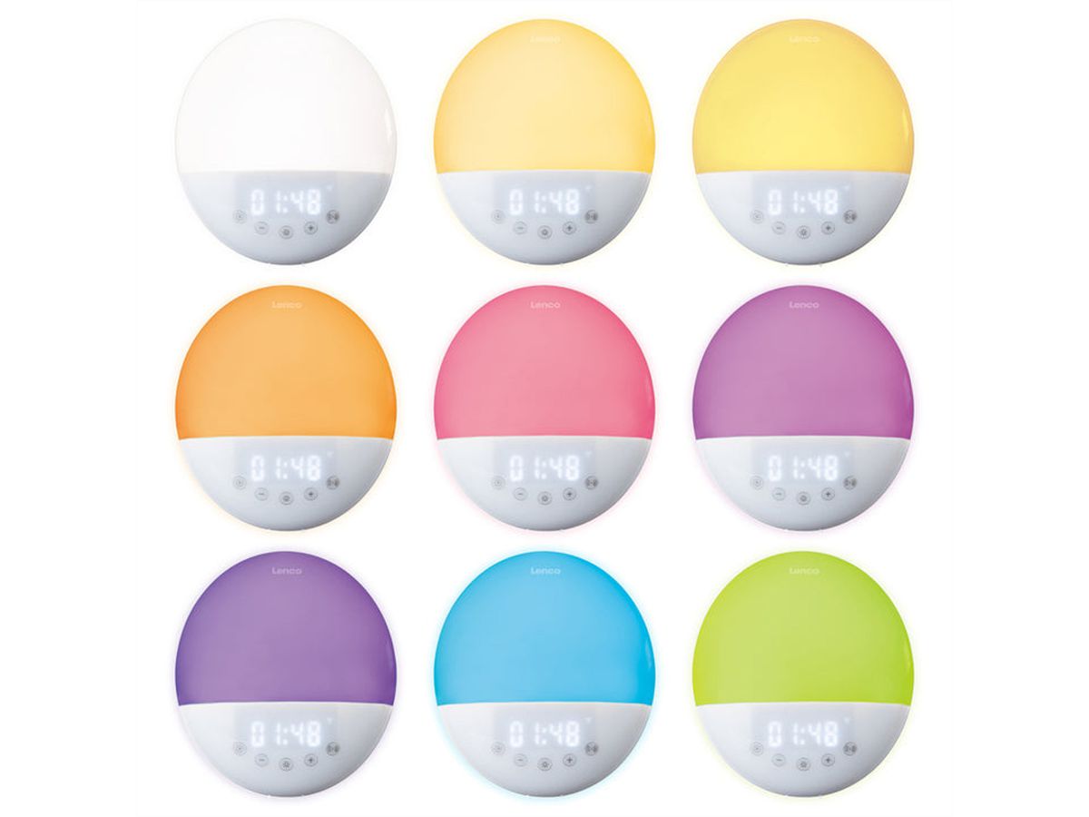 Lenco Radio Wecker CRW-110WH weiss, gesteuerte Aufwachfunktion