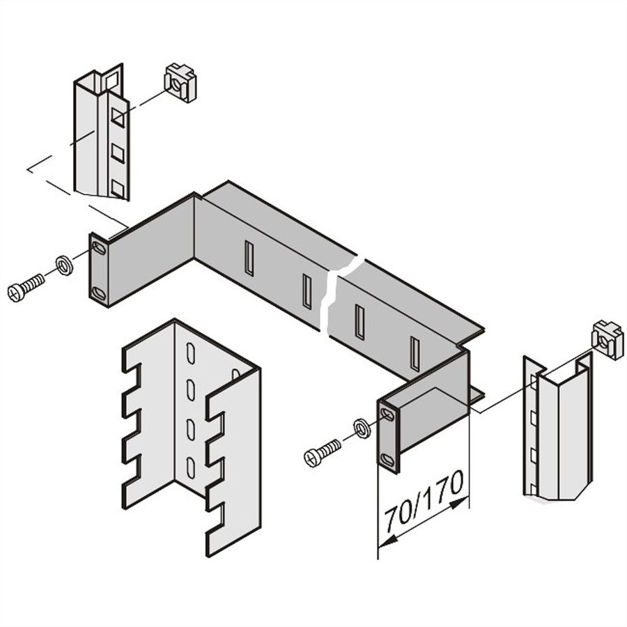 SCHROFF 19"-Montagebügel - MONTAGESCHIENE F. LSA PLUS
