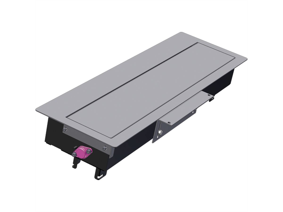 BACHMANN TOP FRAME Auftisch Unsym 8fach RAL9006 Gehäuse sw