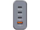 Verbatim GaN 4 Port Charger 140W, 3x USB-C, 1x USB-A, EU+UK Adapter