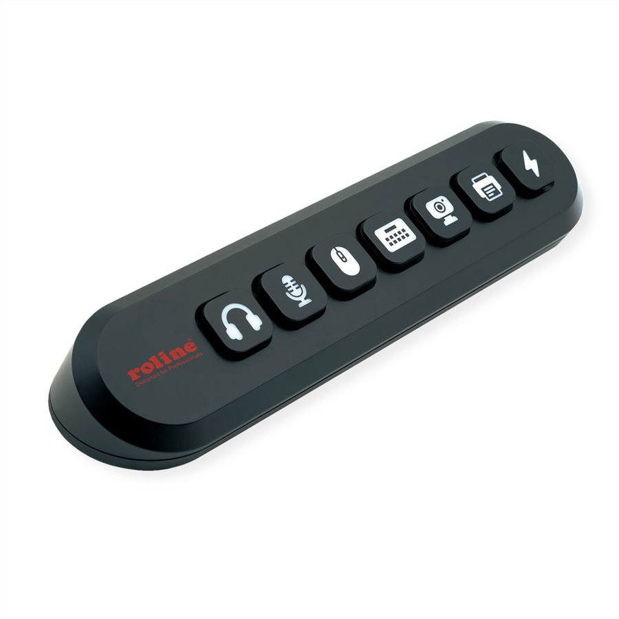 ROLINE Hub USB 3.2 Gen 1, 7 ports, prise type A, boutons interchangeables