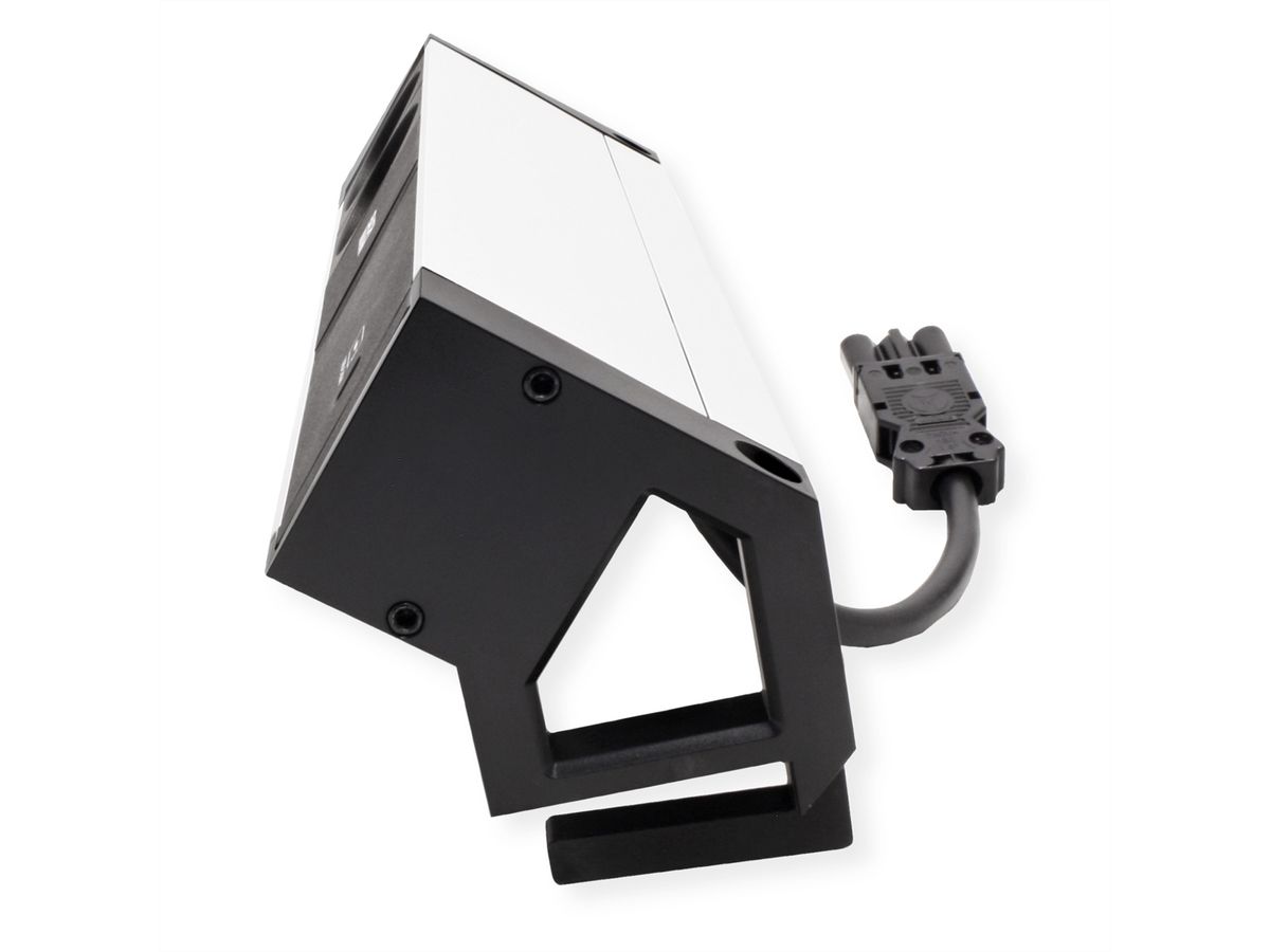 BACHMANN DESK2 ALU BLACK 2xUTE 1xUSBC 60W 0,2m GST18