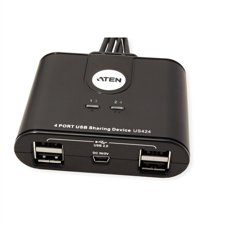 ATEN US424 USB 2.0-Peripheriegeräte-Switch mit 4 Ports