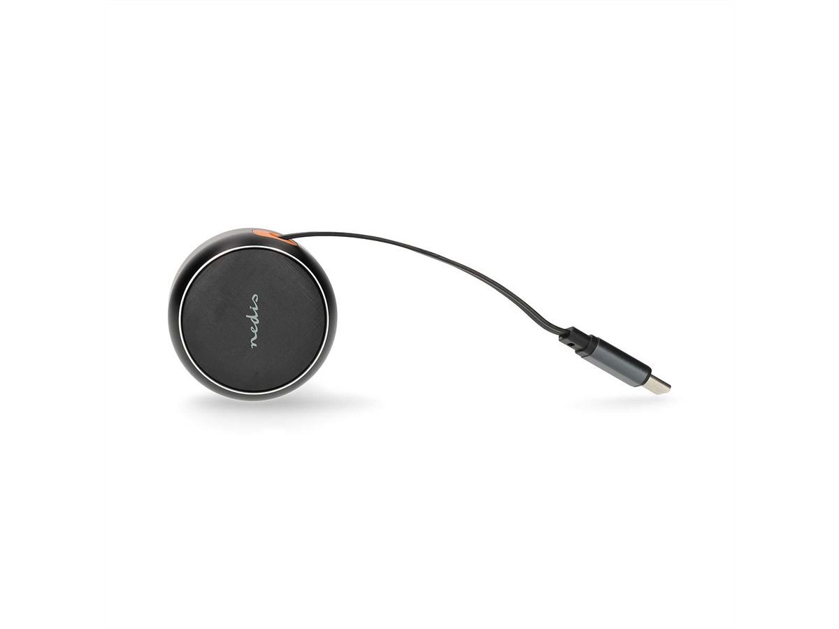 Nedis Auto-Ladegerät – 30 W mit aufrollbarem USB-C-Kabel, car charger 30W - Dunkel Grau