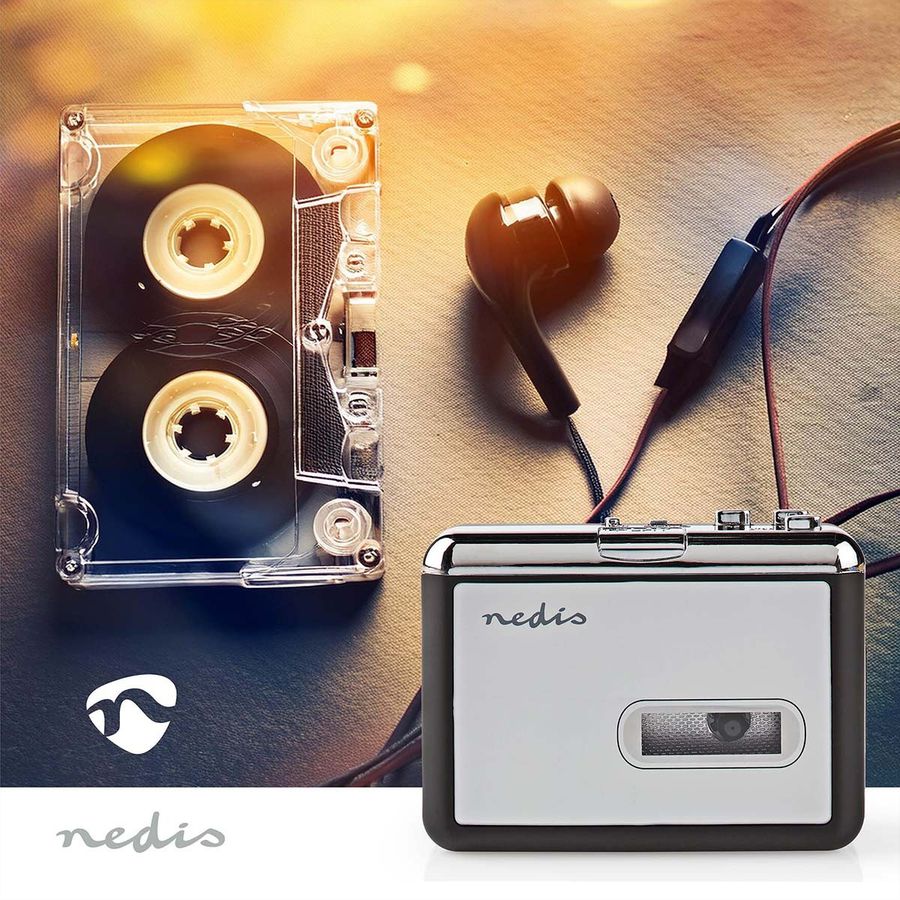 Nedis Cassetten Adapter 3.5 mm, Mini-USB