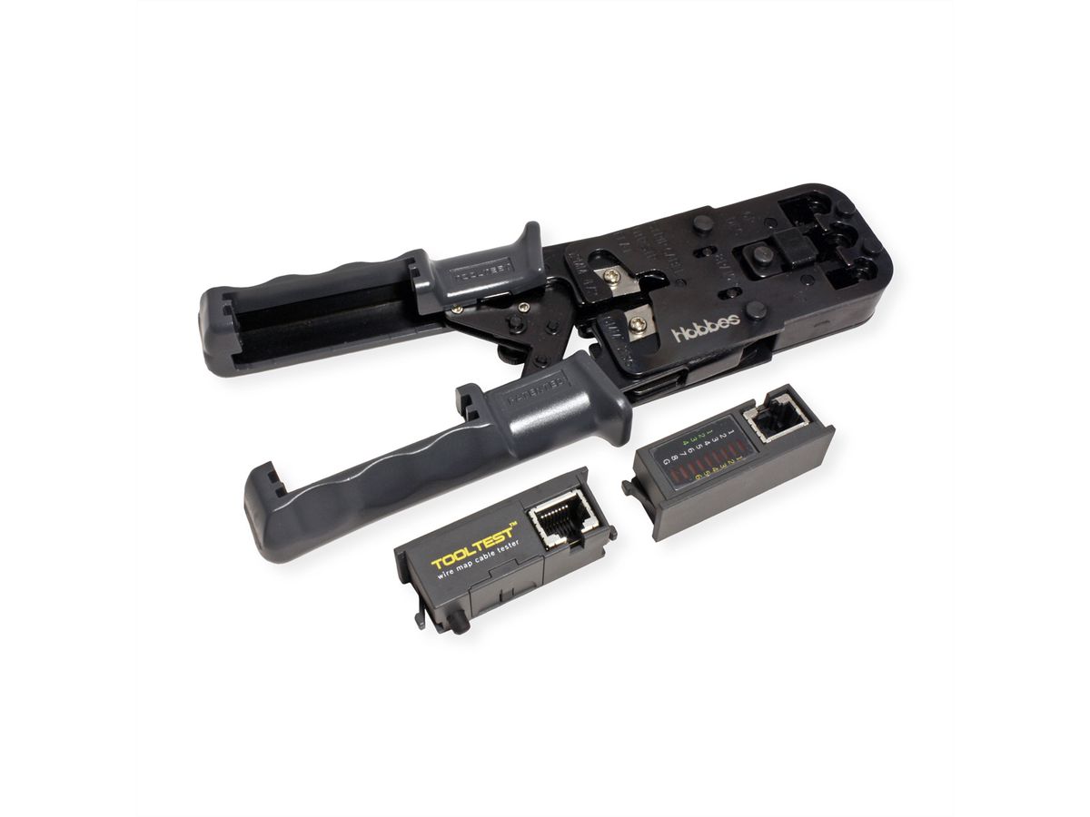 HOBBES Tooltest, pince à sertir avec testeur de câbles