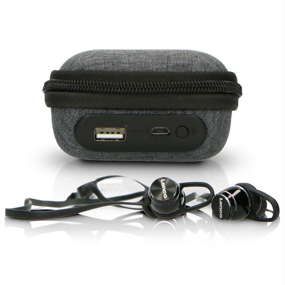 Lenco Bluetooth Kopfhörer EPB-160BK, schwarz,IPX4, mit ladehülle