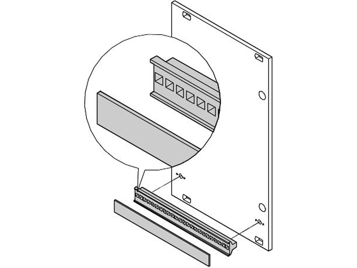 SCHROFF Griff in Trapezform, grau (ohne Aushebefunktion) - KUNSTSTOFFGRIFF 12TE GRAU