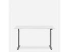 WRK21 Bureau Smart 100 x 60 cm, Hauteur réglable, Blanc uni / Gris