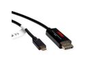 ROLINE USB Typ C - DisplayPort, v1.2, bidirektionales Adapterkabel, ST/ST, 2 m