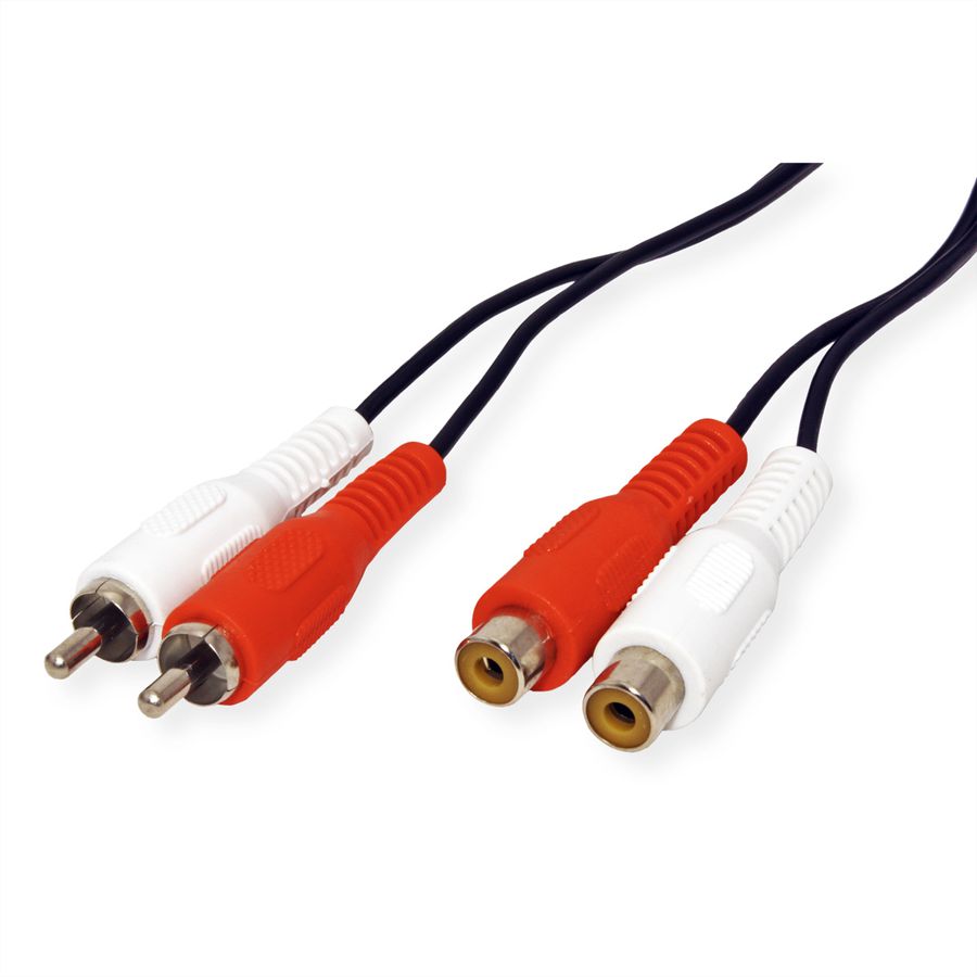 VALUE Câble rallonge RCA M/F, duplex, 10 m