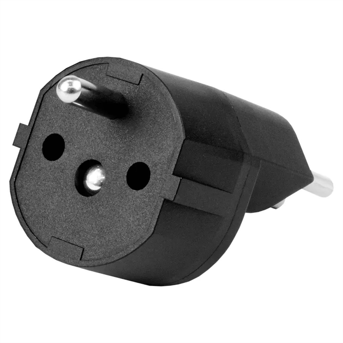 Steffen FIX Adapter DE/CH, CEE7/17 T12 3-polig dezentral schwarz
