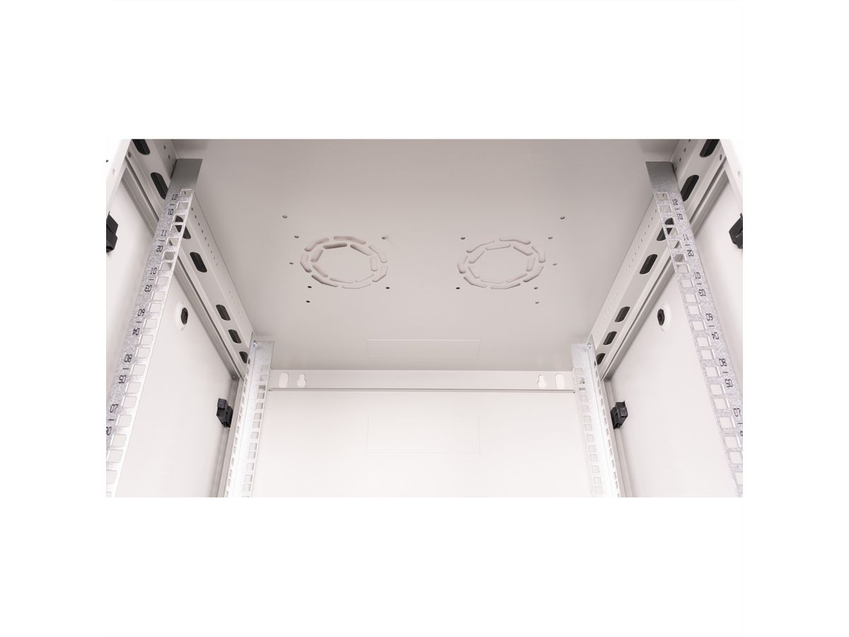 ROLINE 19-Zoll Wandgehäuse Basic Plus 12HE, 600x600 BxT grau