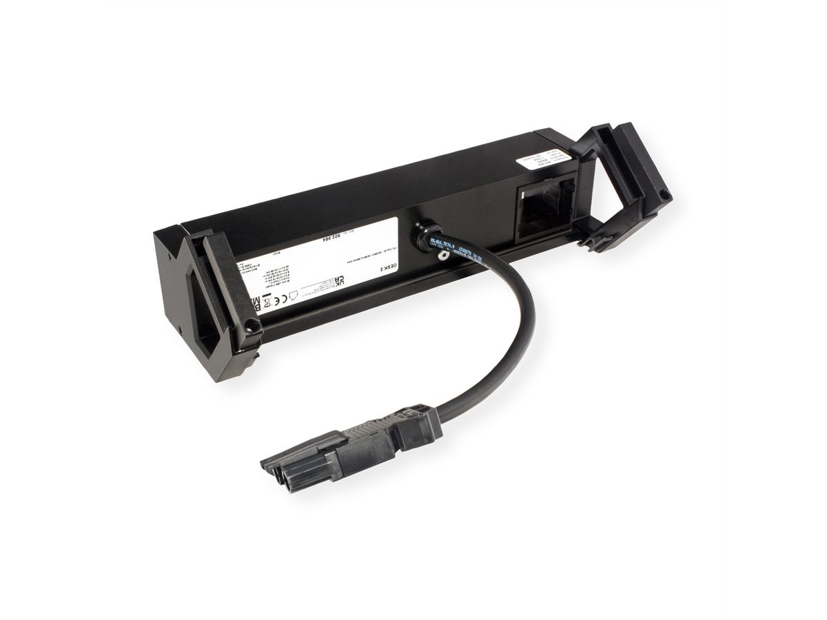 BACHMANN DESK2 2xUTE 1xUSB C 30W 1xCM 0,2m GST18 RAL9005