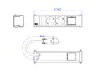 BACHMANN CONI 2xCEE7/3 1xCM 0,2m GST18 RAL9010