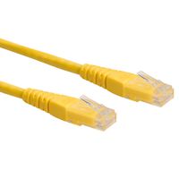 Cordon ROLINE Cat.6 (Classe E) UTP, jaune, 0,3 m