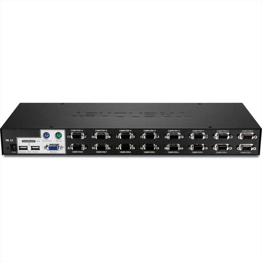 TRENDnet TK-1603R KVM Switch 16-Port USB/PS/2 Rack Mount