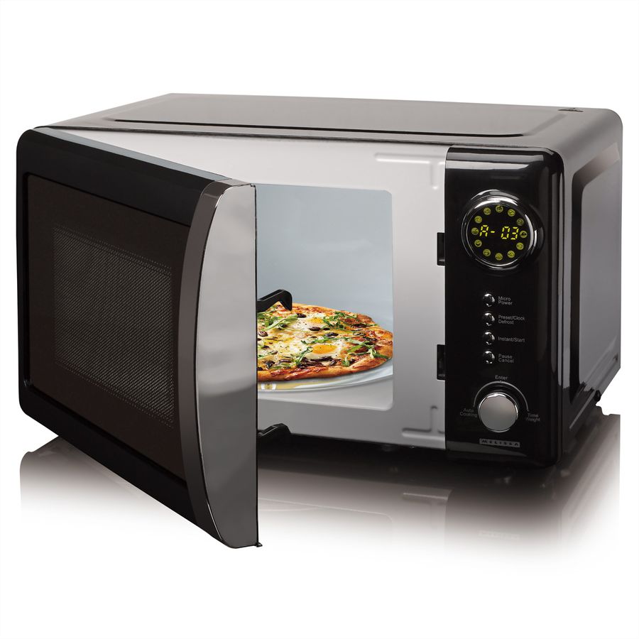 Melissa Mikrowelle 16330132, schwarz, 700W, 20L