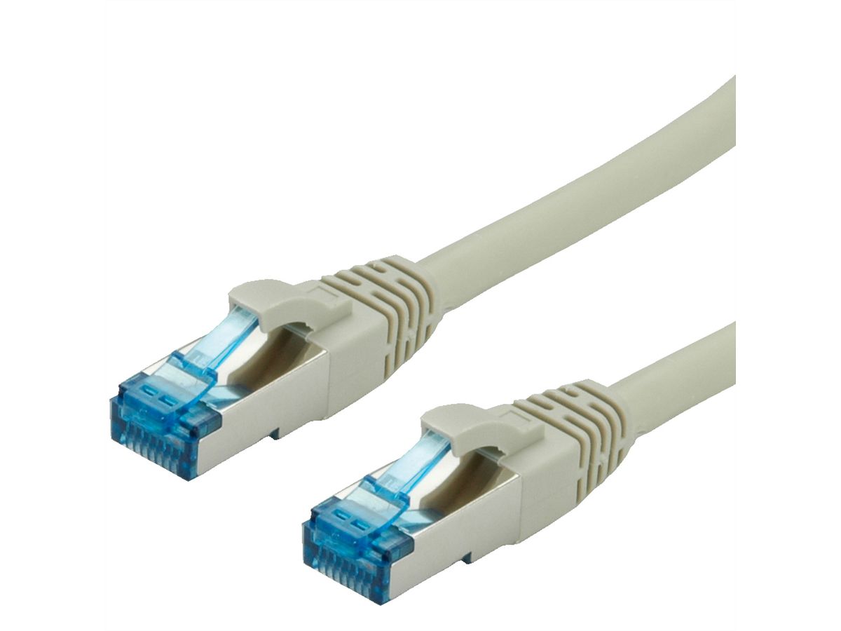 Cordon VALUE Cat.6A (Classe EA) / 10 Gigabit S/FTP, LSOH, gris, 0,3 m