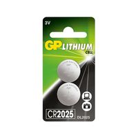 GP Ultra Plus Lithium Knopfzelle CR2025, Lithium, 2-er Blister, DL2025