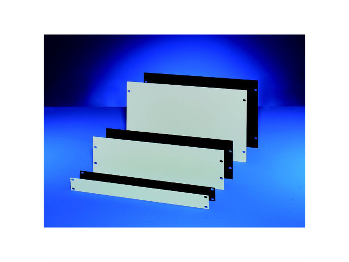 Face avant 19" SCHROFF, 9 U, 3 mm, Al, RAL7035