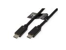 ROLINE USB3.2 Gen2x2 Kabel, C–C, ST/ST, 20Gbit/s, 240W, schwarz, 1,5 m
