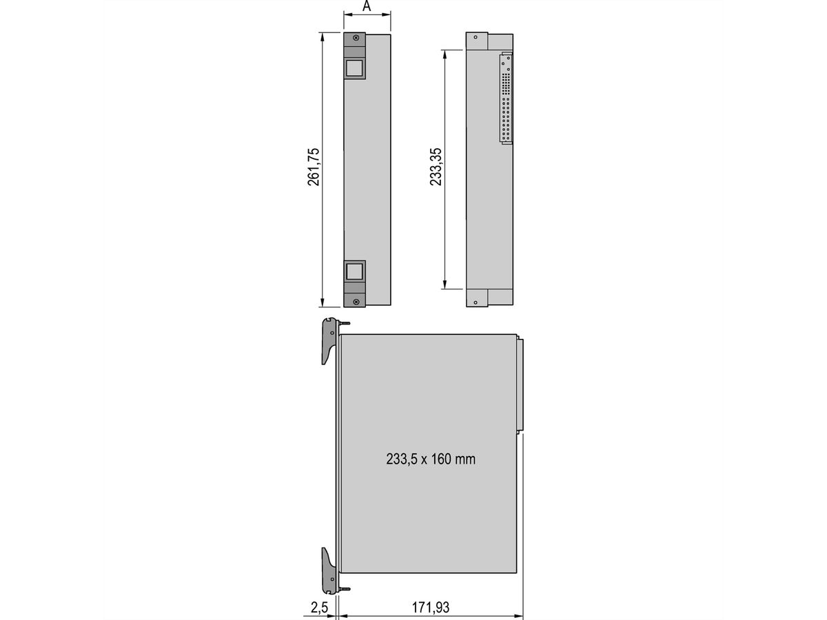 SCHROFF PSU 19" pour CompactPCI, AC/DC, 6 U, 8 HP