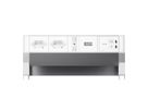 BACHMANN DESK2 ALU WHITE 2xCH 90°, 1xUSB C/C 65W L=0,2m RAL9010