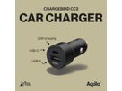 Aqiila Ladeadapter CC2  , 12V KFZ Ladestecker /  32W USB-C & USB-A
