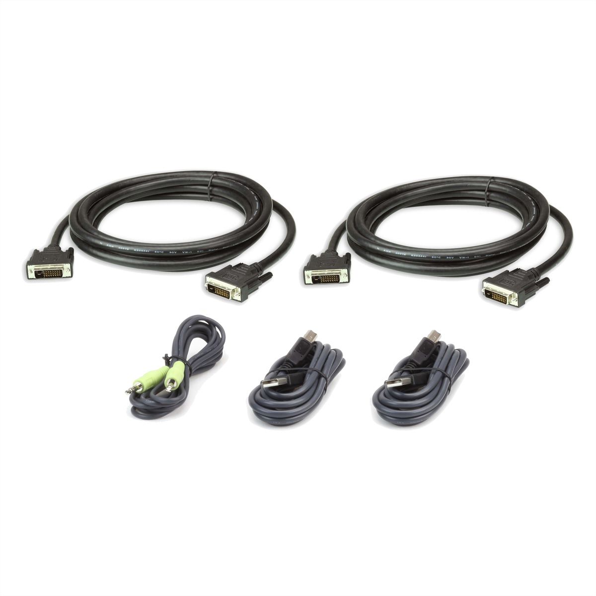 ATEN 2L-7D03UDX5 Kit de câbles KVM sécurisé deux affichages DVI-D Dual Link USB