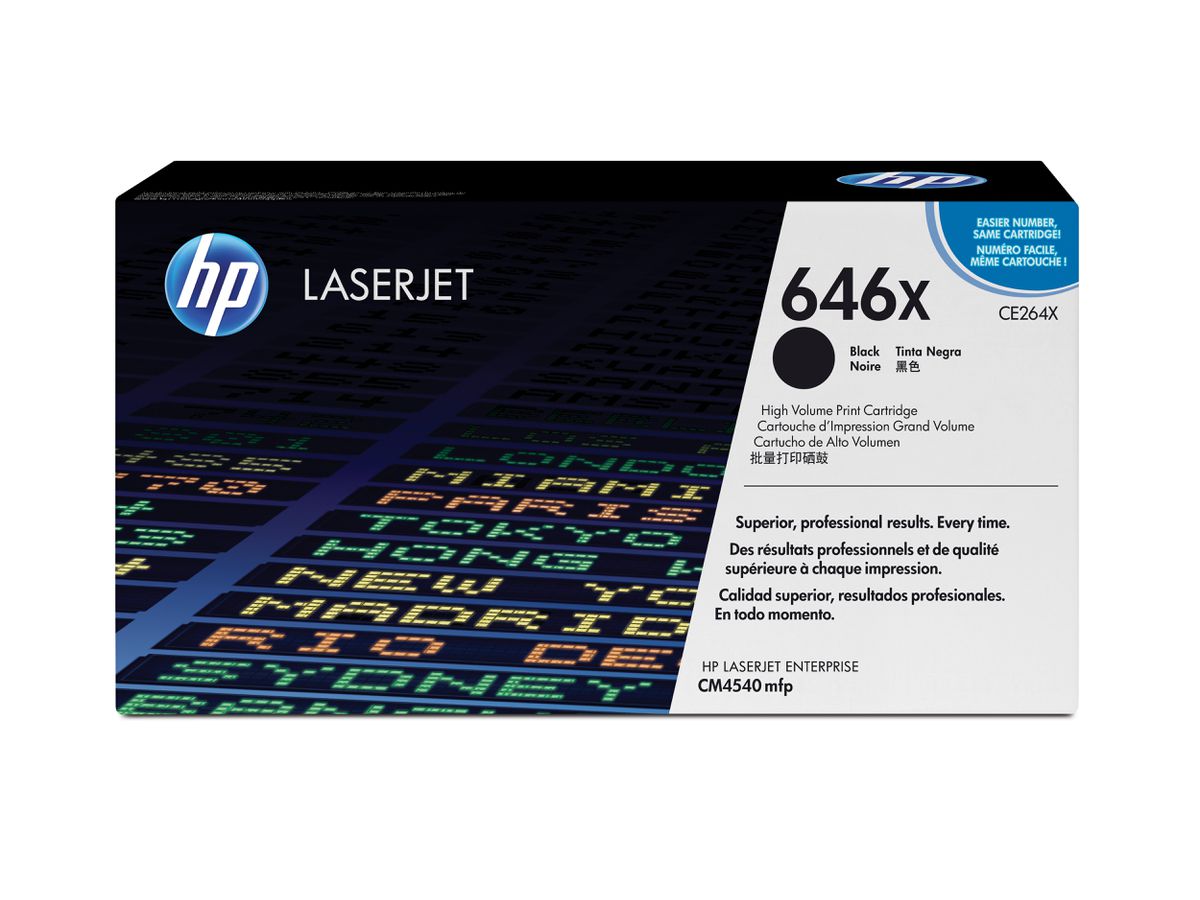 HP 646X toner LaserJet noir haute capacité authentique