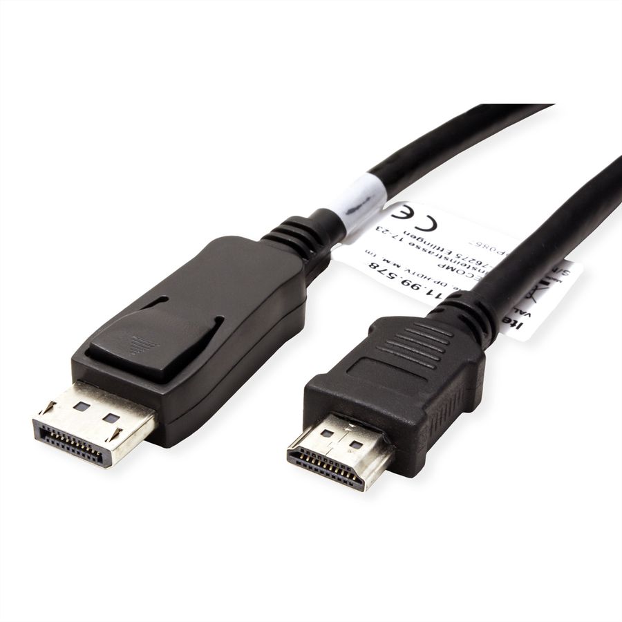 VALUE DisplayPort Kabel DP - HDTV, ST/ST, schwarz, 1,5 m