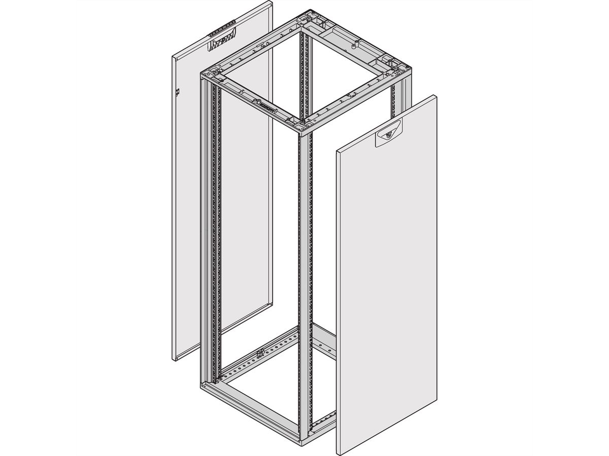 Panneau latéral Novastar SCHROFF pour Slim-Line, RAL 7035, 20 U 500D