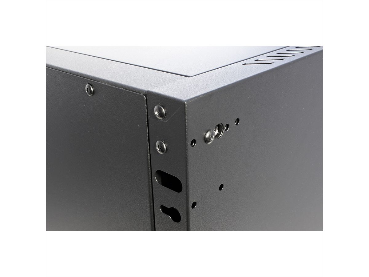 VALUE Boîtier mural 19 pouces 12U, 600 x 450 mm, noir, kit à assembler