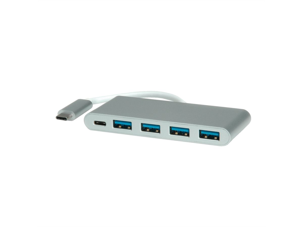 ROLINE Hub USB 3.2 Gen 1, 4 ports, type C, 1 port PD