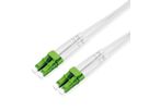 ROLINE LWL-Kabel Duplex, 9/125µm OS2, LC-APC/LC-APC, stahlarmiert, LSOH, weiß, 10 m