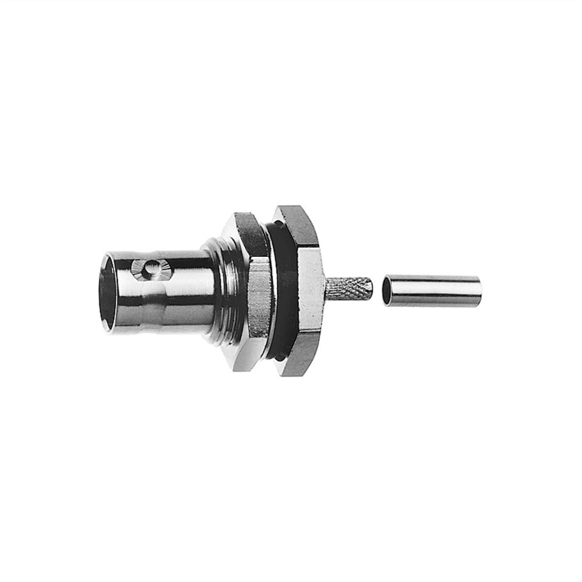 TELEGÄRTNER Prise d'installation de câble BNC 75 Ohm, pour sertissage RG179