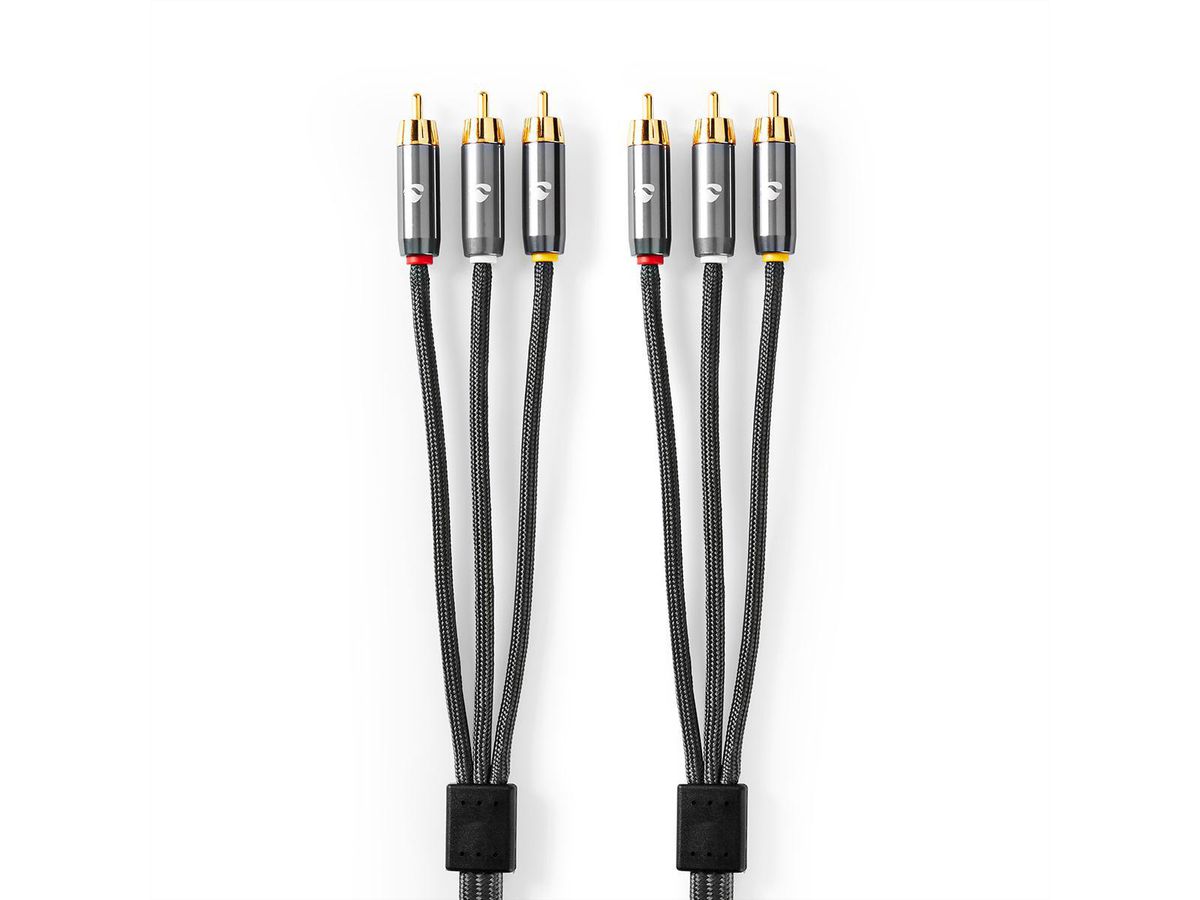 Nedis Composite-Videokabel 3x Cinch ST/ST, 2 m