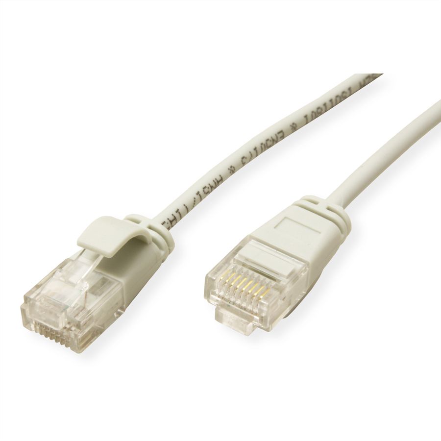 ROLINE UTP DataCenter Patchkabel Cat.6A (Class EA), LSOH, slim, grau, 1,5 m