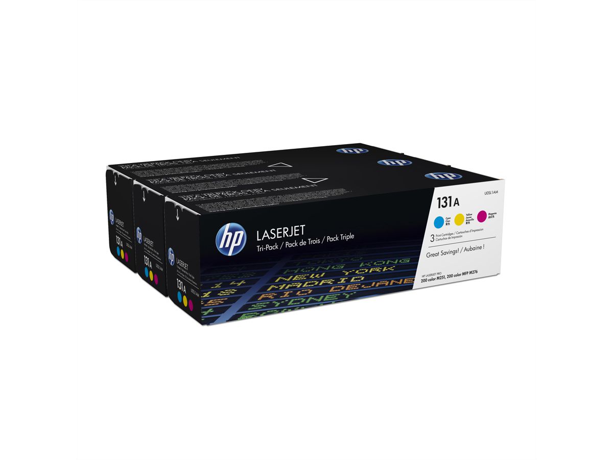 HP U0SL1AM (131A), Toner Color LaserJet Tri-pack, C/M/Y Nr. 131A