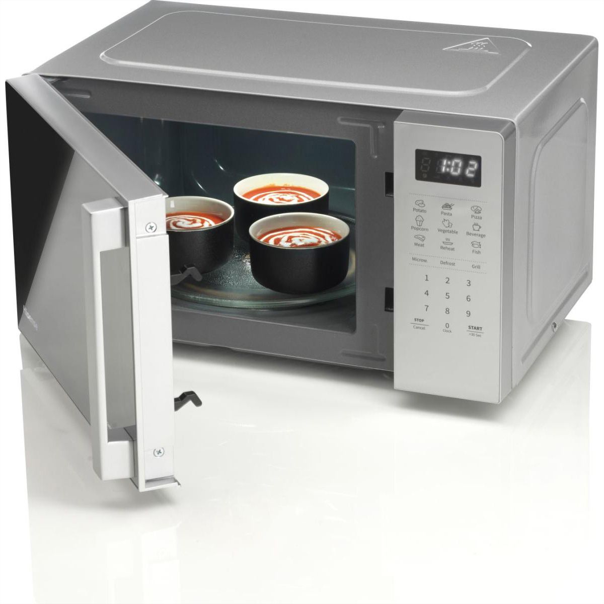 Hisense Mikrowelle H20MOMS4HG, 20L, mit Grill, silber