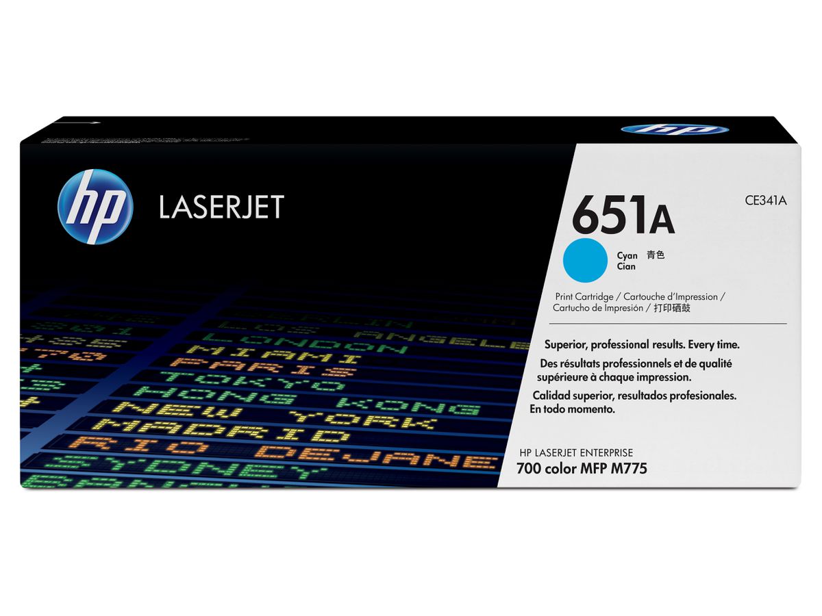 HP 651A toner LaserJet cyan authentique