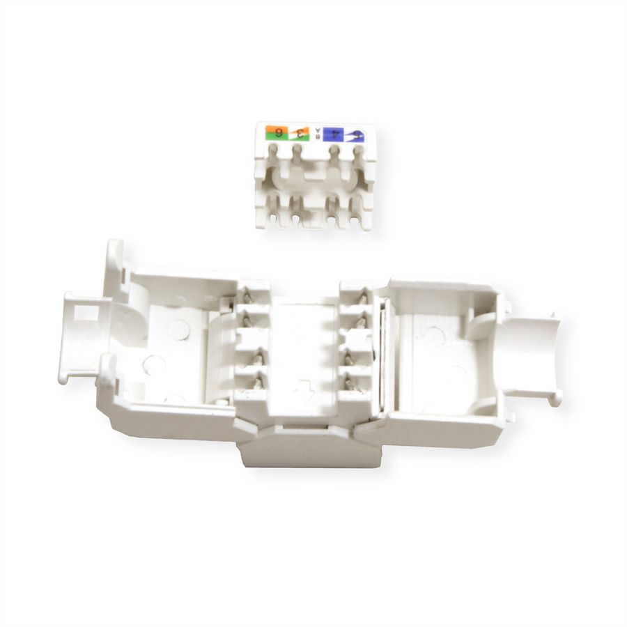 VALUE Cat.6A (Class EA) Keystone, RJ-45, ungeschirmt, werkzeuglos, weiß