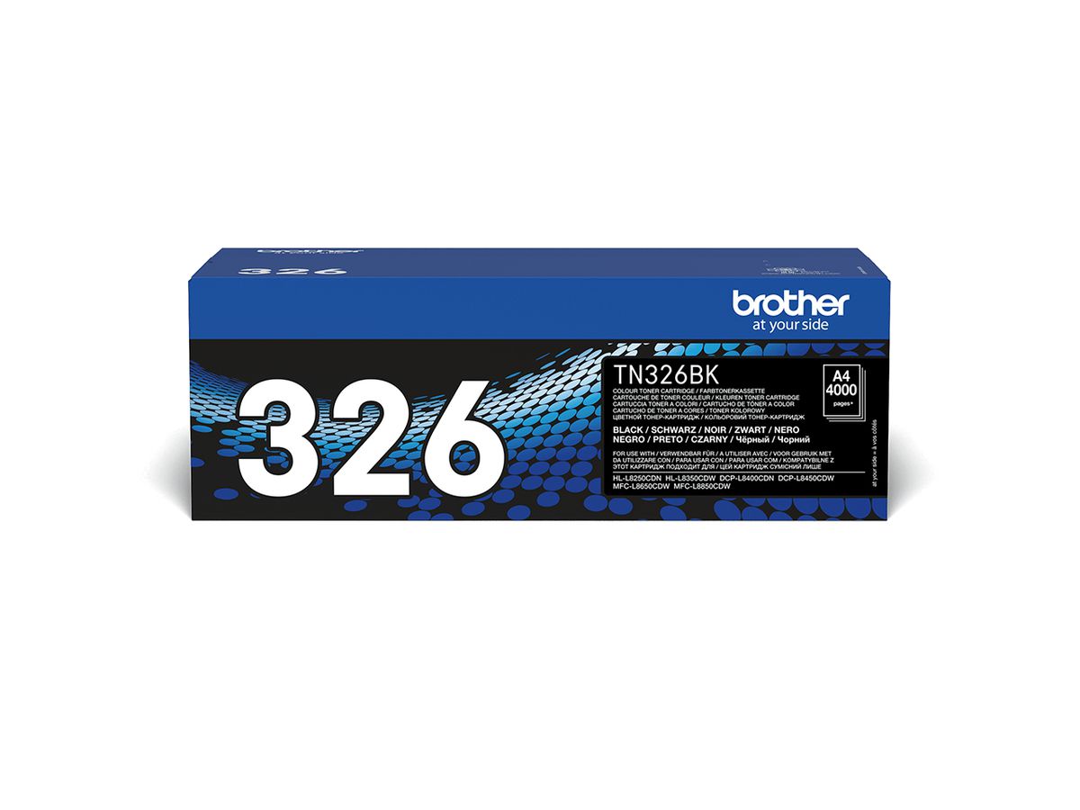 Brother TN-326BK - Cartouche de toner originale à haut rendement – Noir