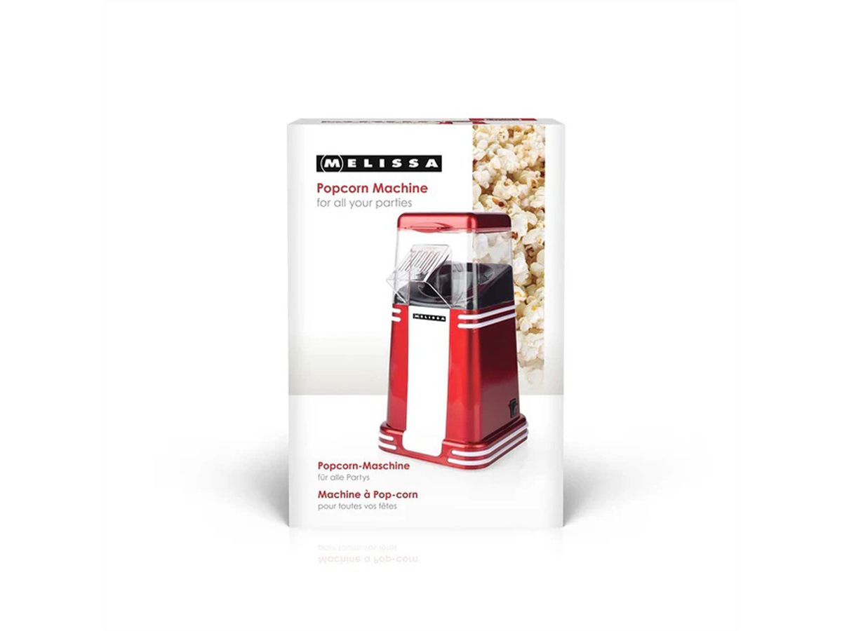 Melissa – Retro Popcorn-Maschine (Heißluft), 1200W