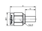 TELEGÄRTNER SMA-Crimpstecker für RG-58C/U, vergoldet, Löt-/Crimpanschluss