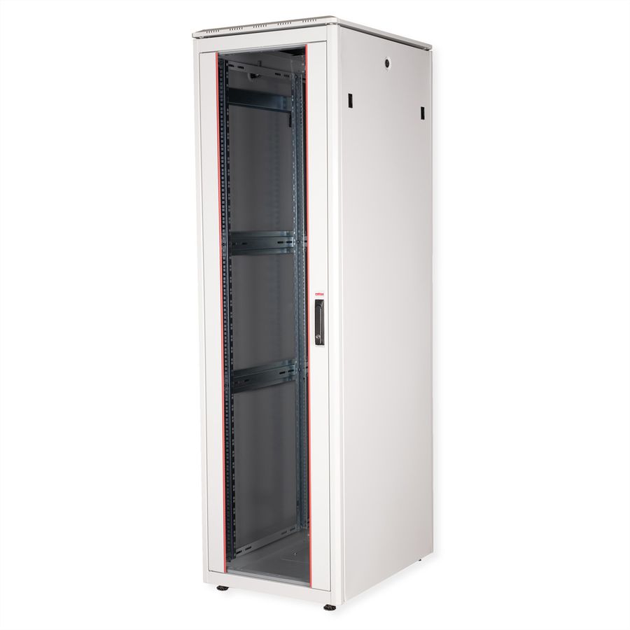 ROLINE 19-Zoll Netzwerkschrank Pro 42 HE, 600x800 BxT Glastür grau